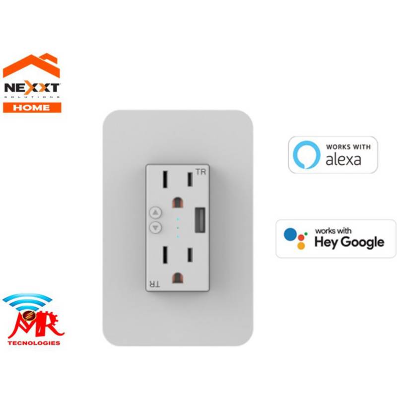 Tomacorriente inteligente Wifi de Pared enchufe puerto USB