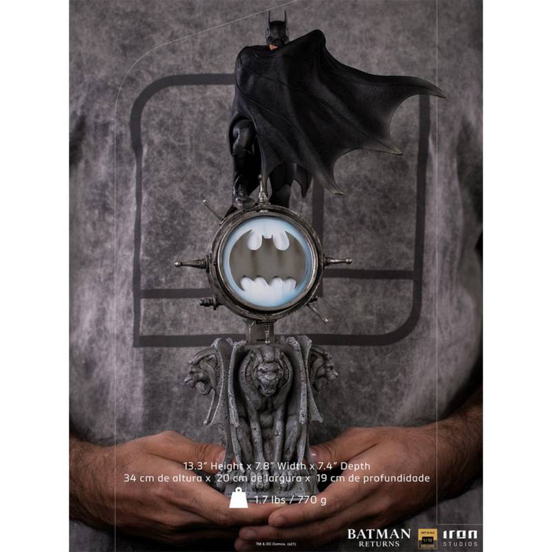 FIGURA COLECCIONABLE DE BATMAN DELUXE ART S 1 10 BATMAN RETURNS IRON  STUDIOS 