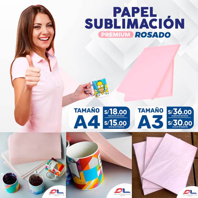 PAPEL PARA SUBLIMACION TAMAÑO A4 PREMIUM 110 GRM – ColorMake Colombia