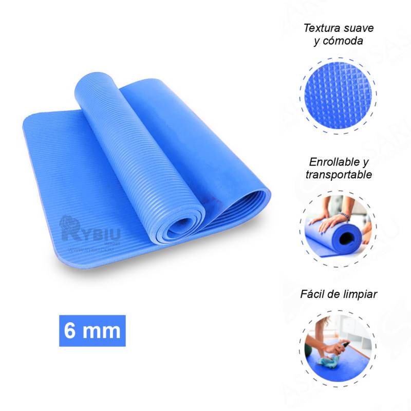 Mat De Yoga Pilates Y Ejercicios 61x173 Cm Con Diseño 6mm GENERICO