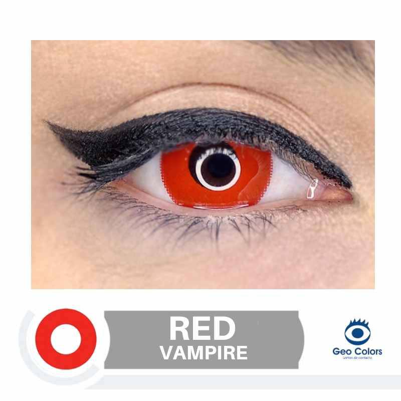 LUNA - Halloween Vampiro Rojo Lentes de contacto.