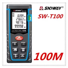 SNDWAY - Medidor de distancia laser 100m con nivel sw-t100 sndway