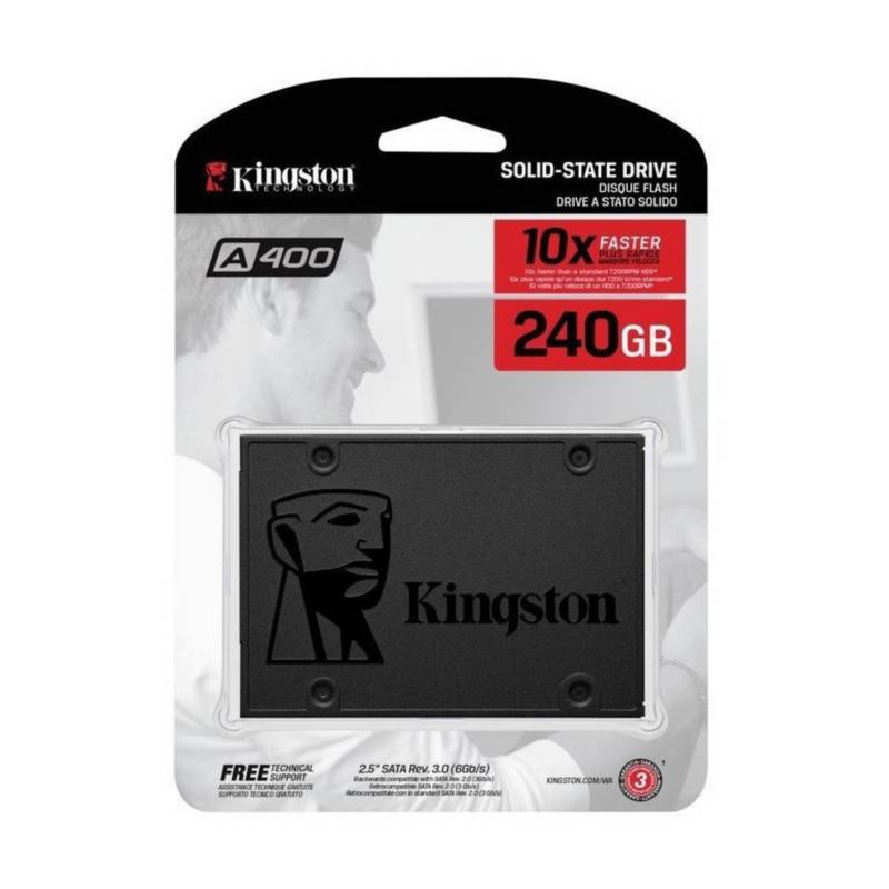 KINGSTON - Disco duro solido ssd kingston de 240 gb a400 sata