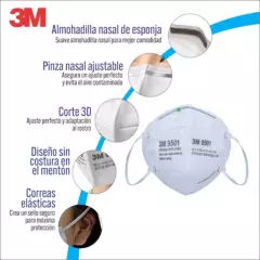 3M - Mascarilla 3M 9501 (2 unid.) - CERTIFICADA