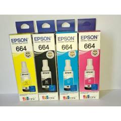 EPSON - set 4 tintas epson T664 Original sistema continuo L395 L380 L575 L555