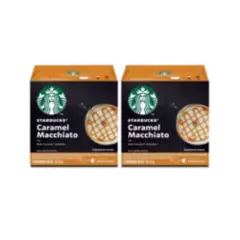 NESCAFE DOLCE GUSTO - Capsula de café Starbucks Caramel Macchiato 12 Capsulas (X2)