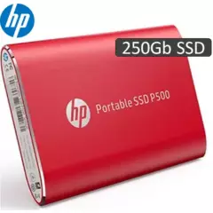HP - Disco Duro Externo HP Solido P500, 250GB SSD, USB 3.1 Tipo-C, Rojo