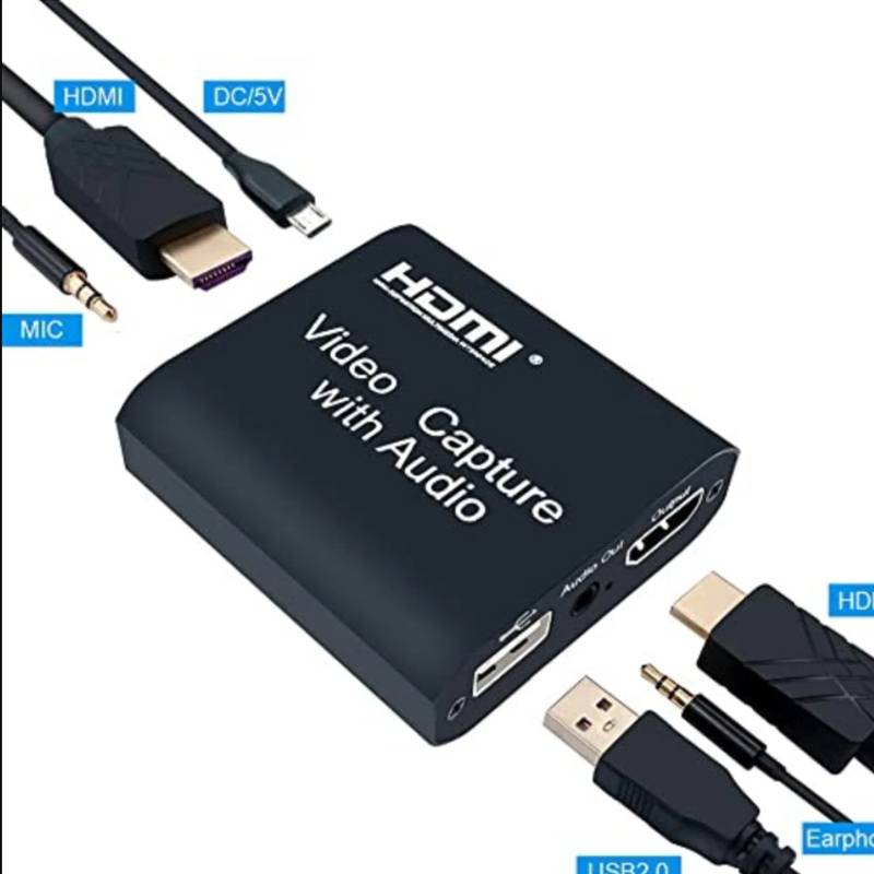 Capturadora de Video USB 3.0 HDMI Capture con Audio y Micrófono 4K OEM