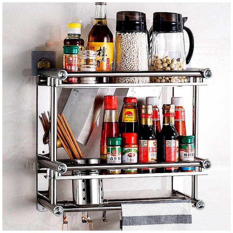 O&K FURNITURE Estante de metal para hornear de cocina de 4 niveles con  estante de almacenamiento, soporte de pie para horno de microondas,  organizador