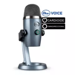 BLUE - Microfono Condensador Blue VO!CE  Yeti Nano USB podcast stream - Gris