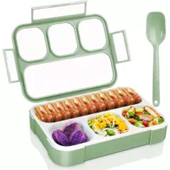 GENERICO - VERDE - Lonchera Taper alimentos de 4 divisiones, LunchBox o Bento Box