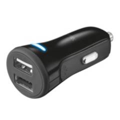TRUST 20W FAST CAR CHARGER WHIT 2 USB PORTS - BLACK