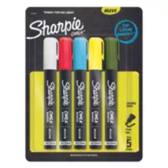 SHARPIE - Marcador Tiza Líquida Borrable Chalk X5