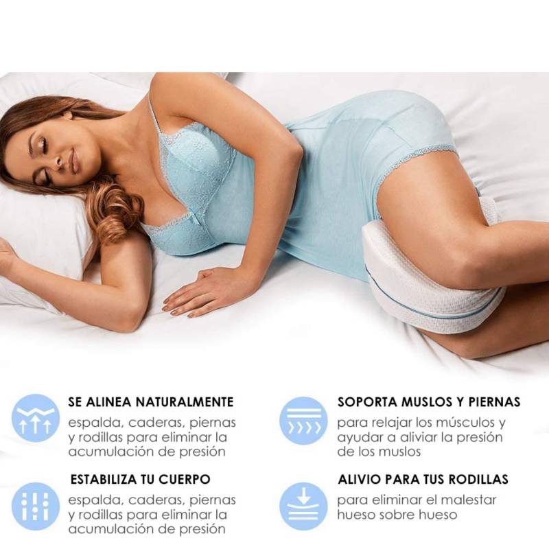 Almohada Ortopédica Relajante de Rodillas Piernas Para Dormir - Blanco