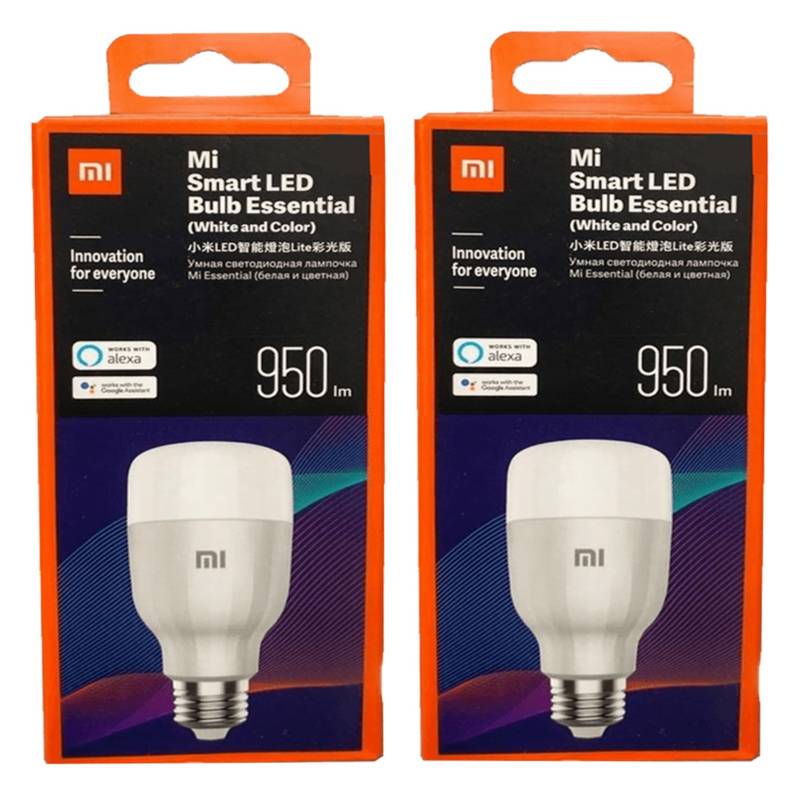 Pack x2 Bombilla Inteligente Xiaomi Mi LED Smart Bulb RGB