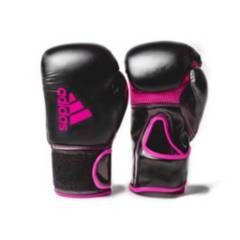 Guantes de boxeo Adidas para niños 8 onzas negro-rosado