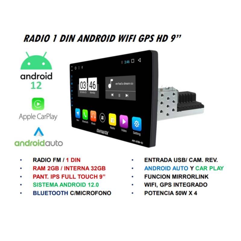 5 autoradios con pantalla, Android Auto y con tamaño 1 DIN para