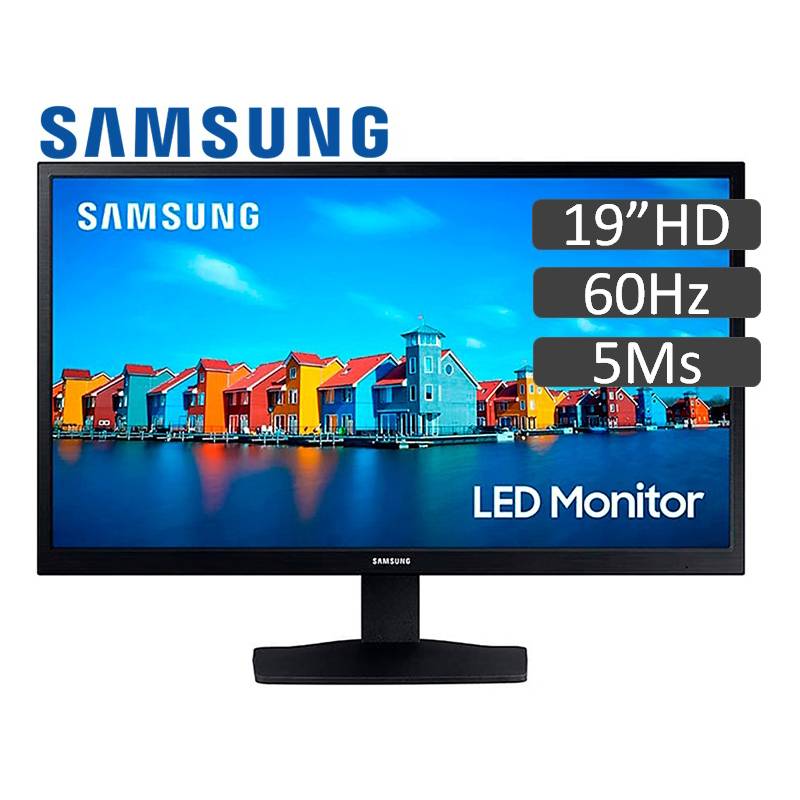 SAMSUNG - Monitor Samsung Flat LS19A330NH VGA HDMI LED 19 Negro