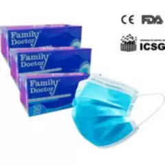 FAMILY DOCTOR - Mascarilla Quirurgica 3 Pliegues Desechable FamilyDoctor PACK 150 U.