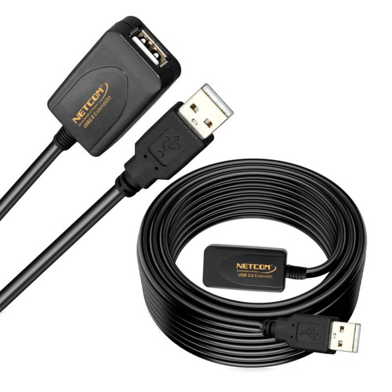 Cable Extensión USB 2.0 Macho a Hembra 3 Metros Negro