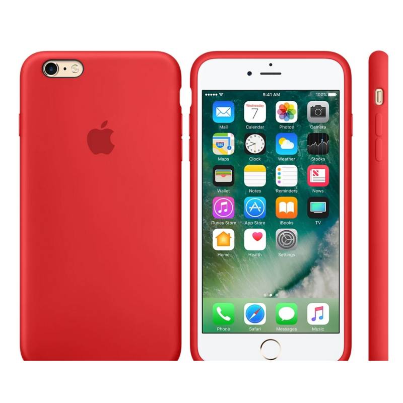 CASE - Funda Silicone Case Para iPhone 6 / 6S Rojo