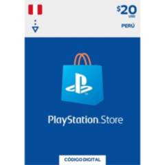 PSN Gift Card 20 Perú Tarjeta PlayStation Network $20 PS5 PS4 Digital