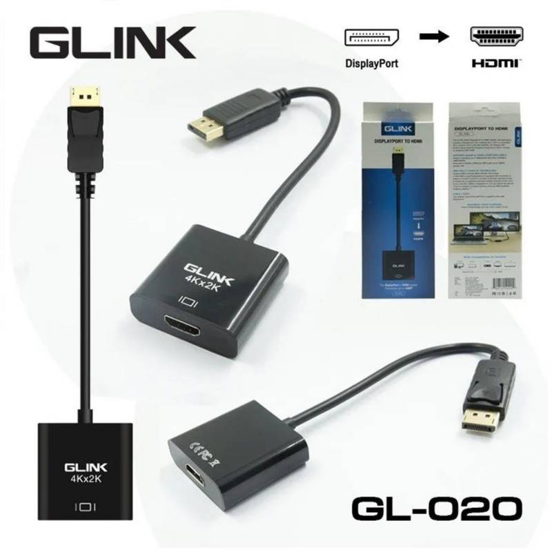Adaptador Displayport a Vga Glink Mod.Gl-002 - Promart
