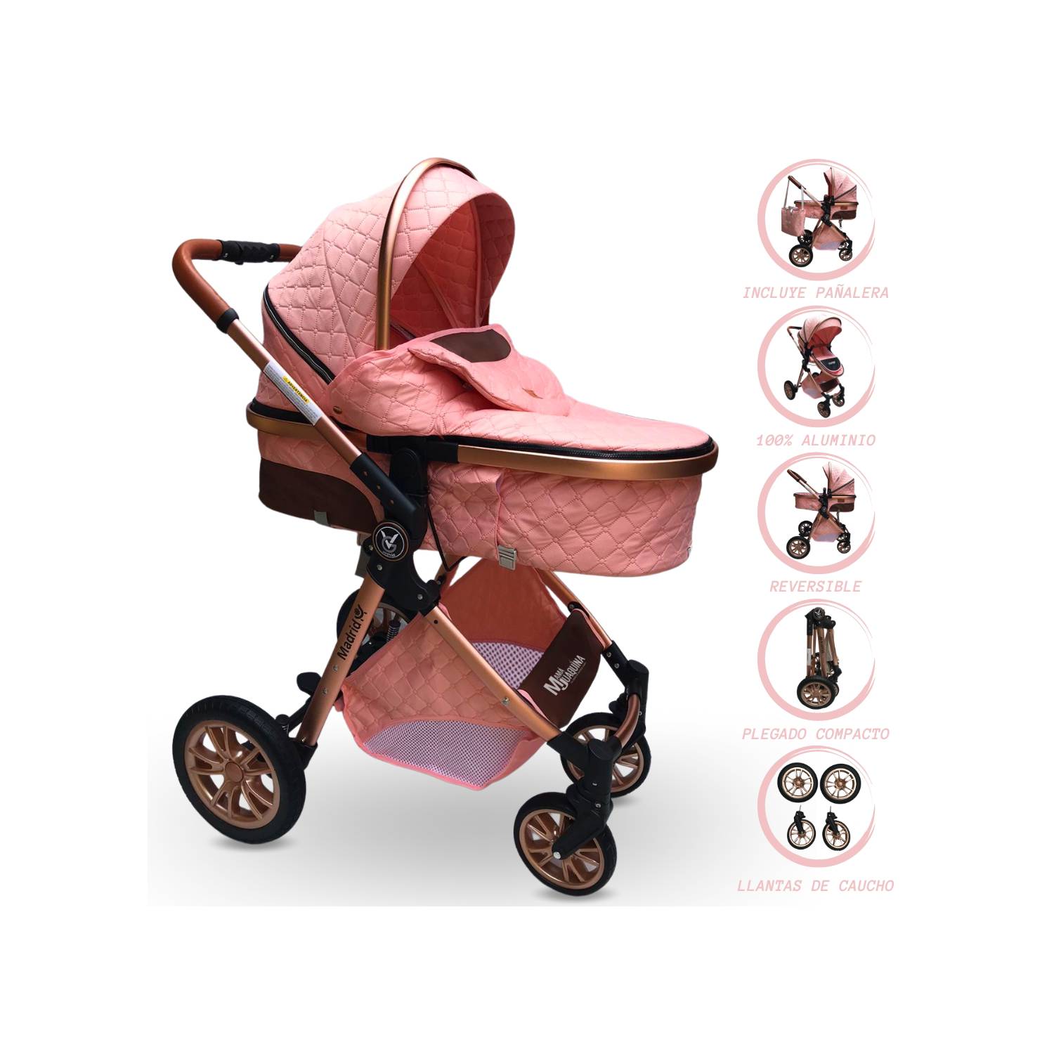 Coche Cuna Moises De Bebe Modelo Tipo Europeo Cobertor Nuevo