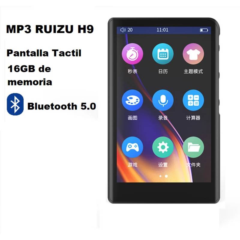 GENERICO Reproductor Mp3 Mp4 Bluetooth Con Pantalla Táctil