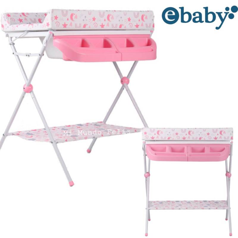 Ripley - BAÑERA PARA BEBE 2 PISOS CAMBIADOR EBABY AZUL