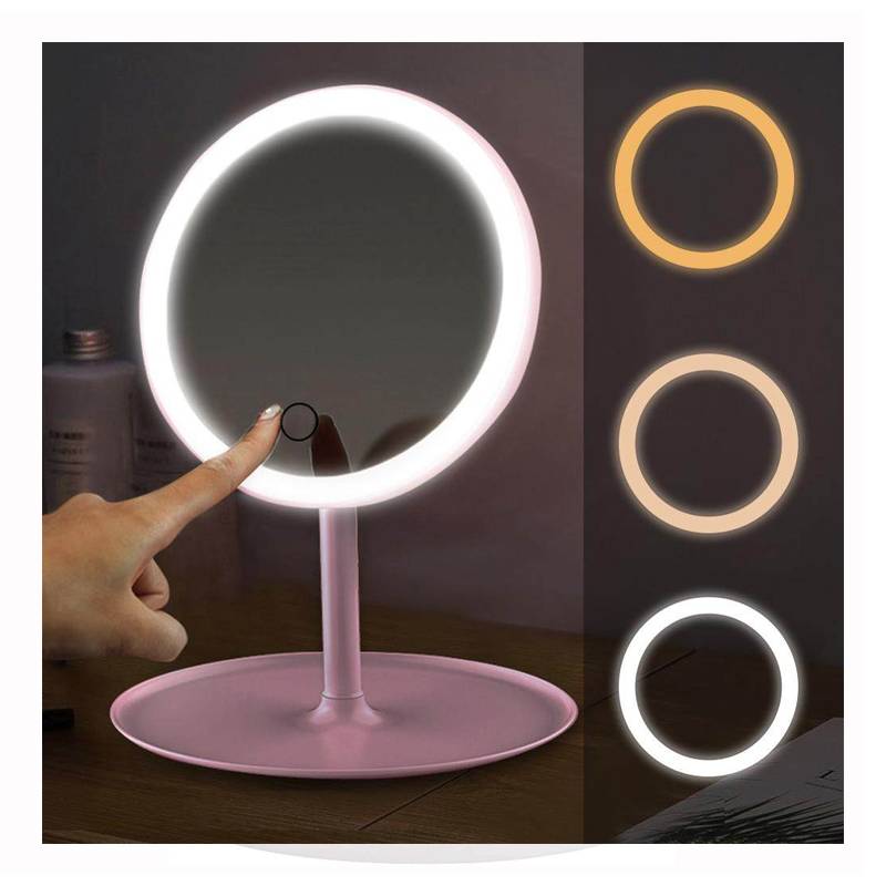 Espejo para Maquillaje con Luz LED Redondo con Encendido táctil