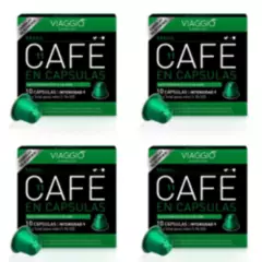 VIAGGIO ESPRESSO - Pack Brasil: 40 cápsulas de café para el sistema Nespresso® original
