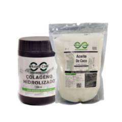 ALKALINE CARE - Aceite de Coco Sachet 500ml  Colágeno Hidrolizado 300gr
