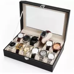 INSPIRA - Estuche Organizador 12 Compartimientos Reloj Elegante