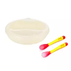BABY FEES - Set de plato térmico amarillo