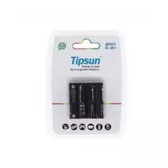 TIPSUN - Pack 4 pilas recargables AAA 1000 mAh