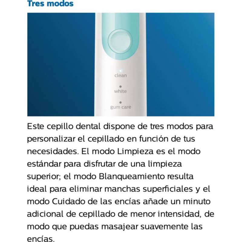 Cepillo dental electrico philips sonicare 3 modos + estuche + cargador  PHILIPS