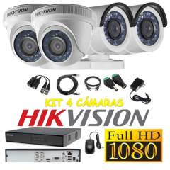 HIKVISION - kit 4 Cámaras Seguridad FULLHD Hikvision