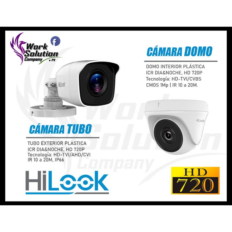 Kit Cámaras De Vigilancia 1080p Full Hd Hilook Para Exterior