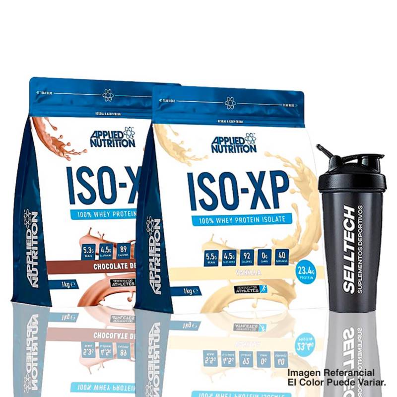APPLIED NUTRITION - Pack Iso XP 1 kg Vainilla y Chocolate + Shaker