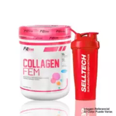 FITFEM - Colágeno Fitfem Collagen Fem 500gr Naranja  Shaker