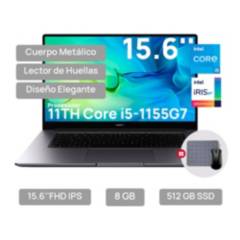 Laptop HUAWEI MateBook D15 15.6" 2022 FHD IPS i5-1155G7 512GB SSD 8GB RAM WIN11 HOME