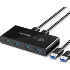 UGREEN - Switch Hub USB 3.0 de 1 Dipositivo a 2 Ugreen 4 puertos