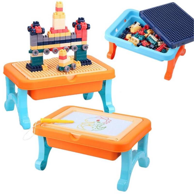 Mesa de bloques lego para niños - Intelikids Perú