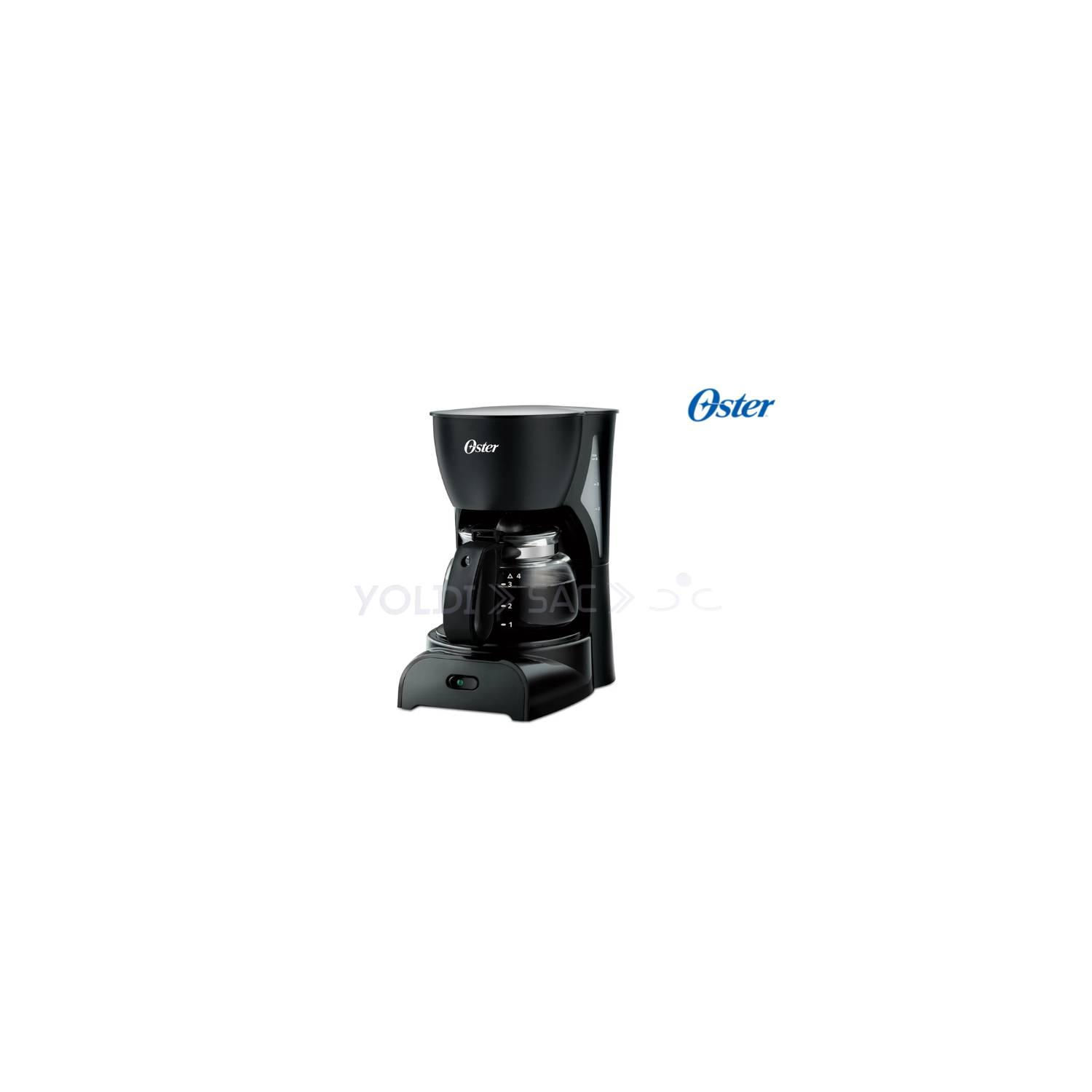 Cafetera Oster® negra de 4 tazas práctica y fácil de usar - Oster