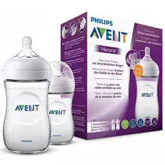 AVENT - Biberon natural avent anticólico +1m pack 2 de 260 ml