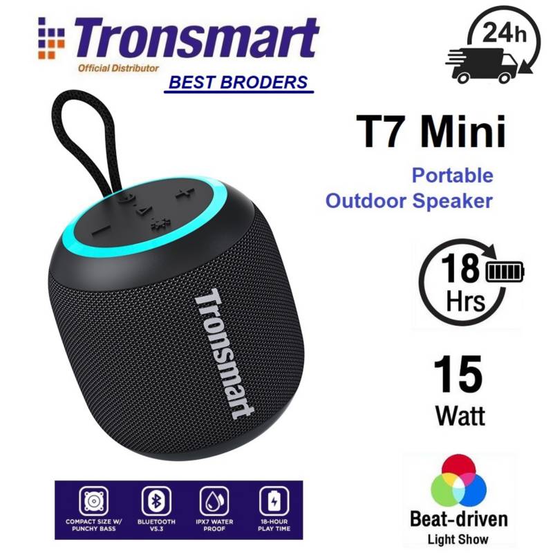 TRONSMART Parlantes Bluetooth Tronsmart T7 Mini 15W Ipx7 con Luz LED  Violeta Entrega Local