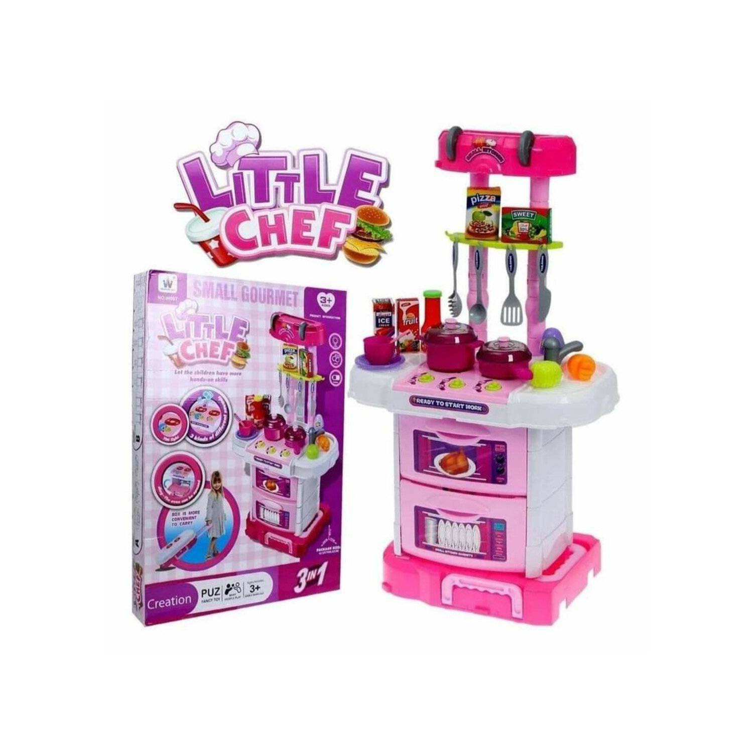 Juguete de Cocina Little Chef 3 en 1 Niña - Promart