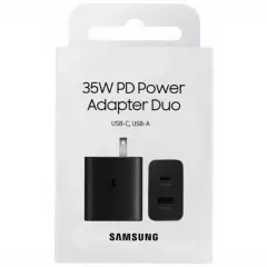 SAMSUNG - Cargador Samsung 35W Duo Super Fast Charger S21 S22 Note10 A53