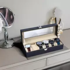 INSPIRA - Caja Porta Relojes de Lujo Elegante 6 Compartimientos